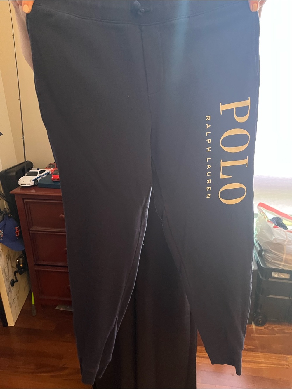 Polo by Ralph Lauren Navy Sweatpants with Gold Logo